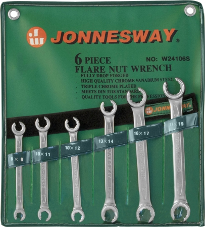 Купить запчасть JONNESWAY - W24106S Набор ключей разрезных 8-19 мм, 6 предметов