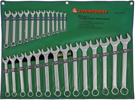 Купить запчасть JONNESWAY - W26126S Набор ключей комбинированных 6-32 мм, 26 предметов