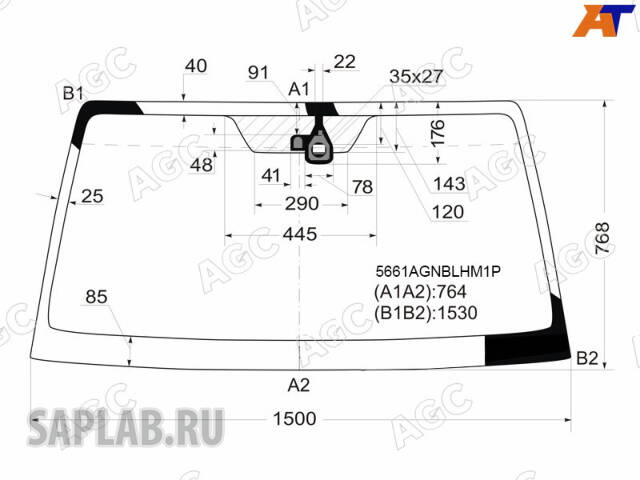 Купить запчасть AGC AUTOMOTIVE - 5661AGNBLHM1P 