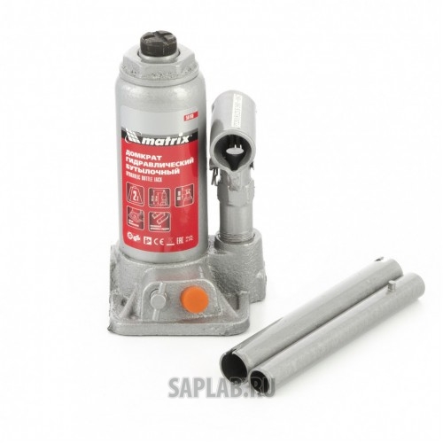Купить MATRIX 50760 Домкрат гидравлический бутылочный, 2 т, h подъема 158-308 мм Matrix