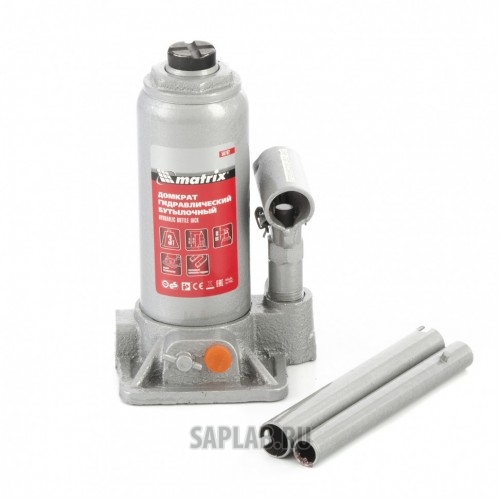 Купить MATRIX 50762 Домкрат гидравлический бутылочный, 3 т, h подъема 178-343 мм Matrix