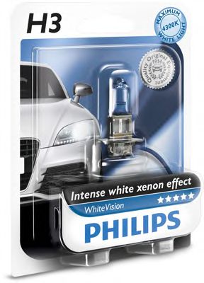 Купить PHILIPS 12336WHVB1 Лампа для автомобильных фар WhiteVision H3/12 В/55 Вт