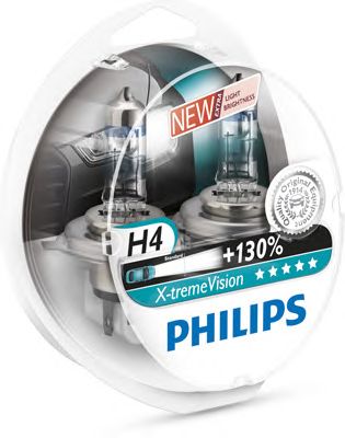 Купить PHILIPS 12342XVS2 Лампа для автомобильных фар X-tremeVision H4/12 В/60/55 Вт