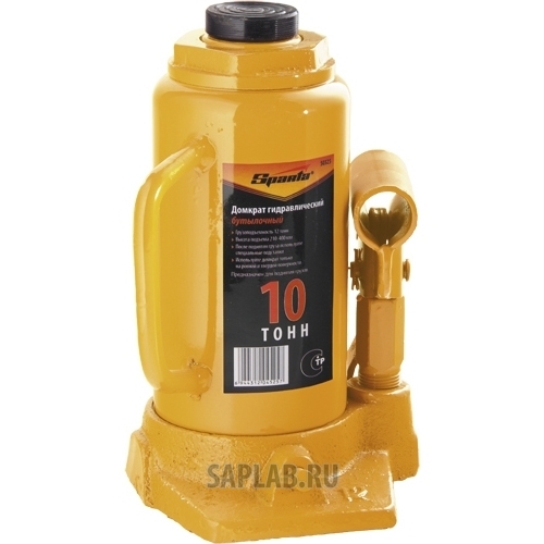Купить SPARTA 50325 Домкрат гидравлический бутылочный, 10 т, h подъема 200-385 мм// SPARTA