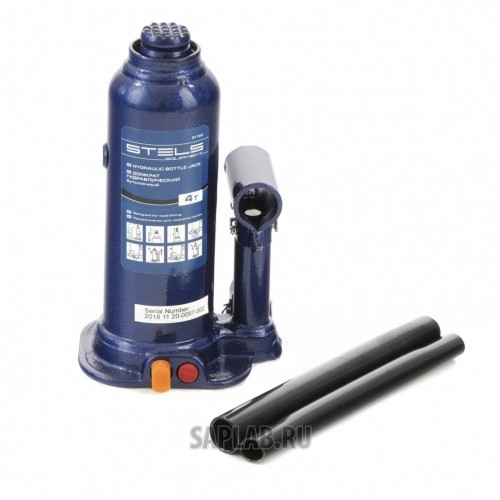 Купить STELS 51162 Домкрат гидравлический бутылочный, 4 т, h подъема 188-363 мм Stels
