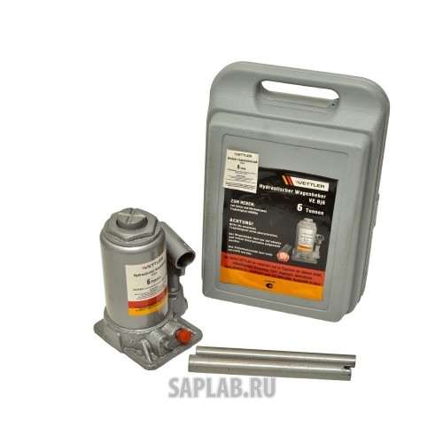 Купить VETTLER VEBJ6 Домкрат гидравлич (6т) бутылочный в кейсе (185x355) VETTLER