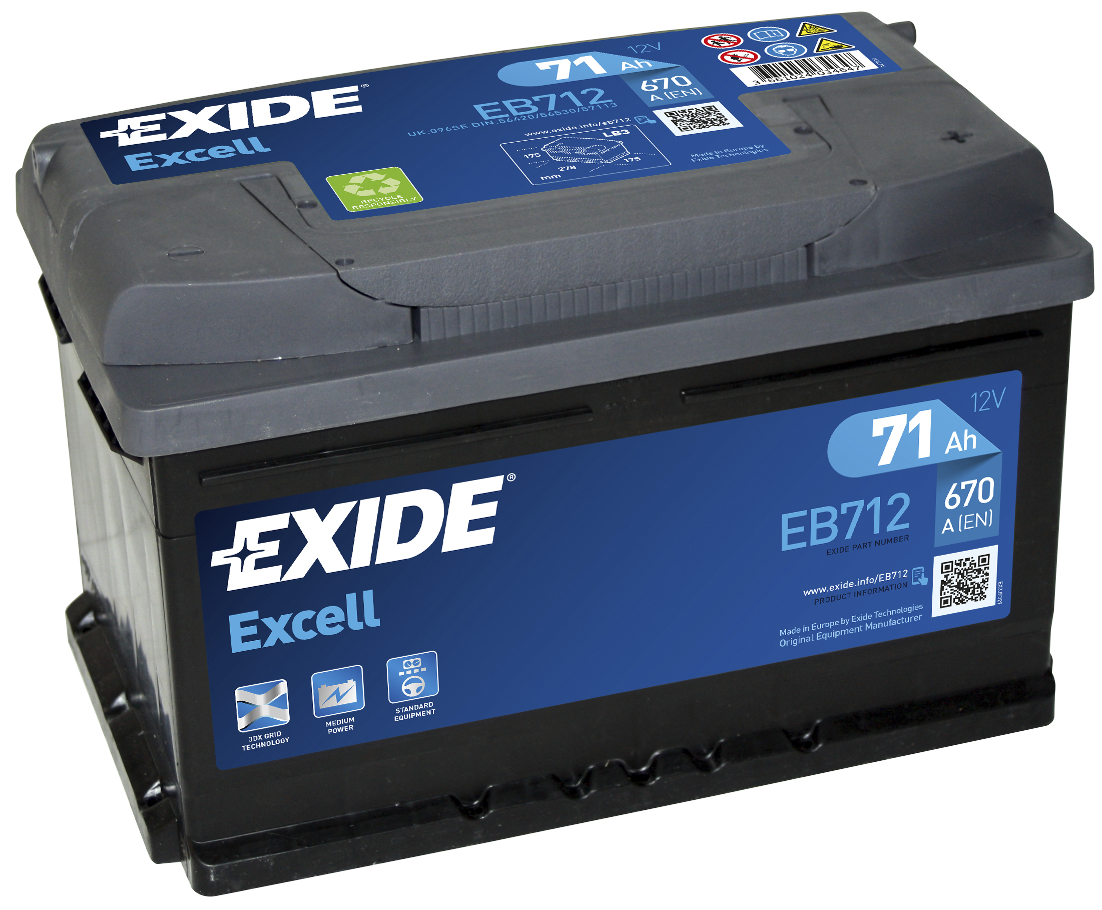 Купить запчасть EXIDE - EB712 